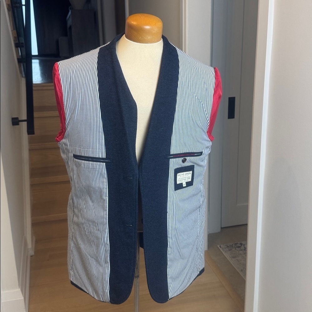 Racing Green British Style Wool Blend Blazer – Size 42 – Navy - Picture 4 of 8